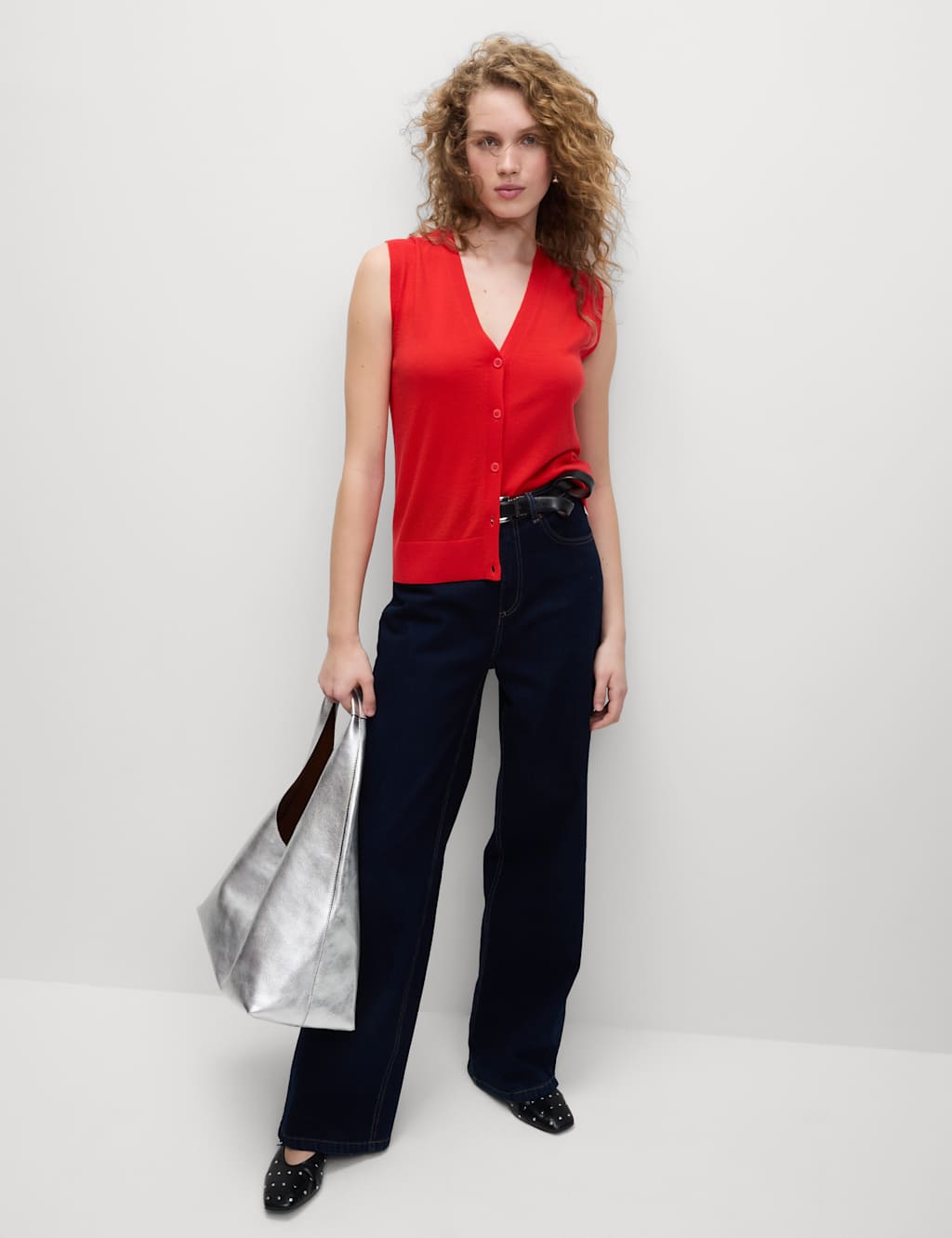 Pure Merino Wool Knitted Waistcoat 3 of 7