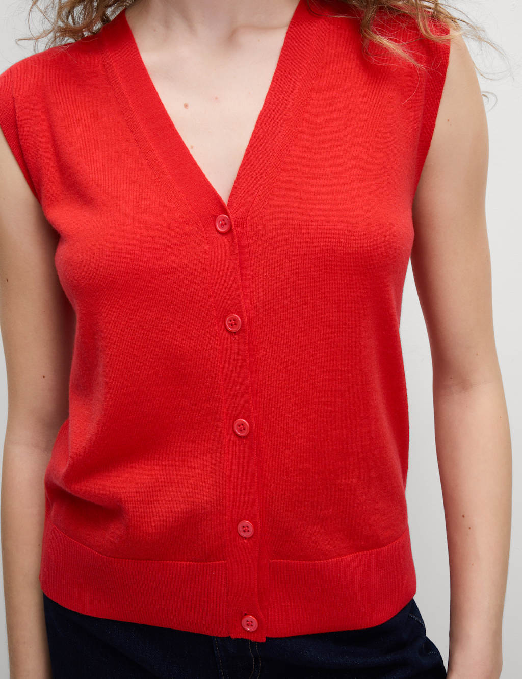 Pure Merino Wool Knitted Waistcoat 5 of 7