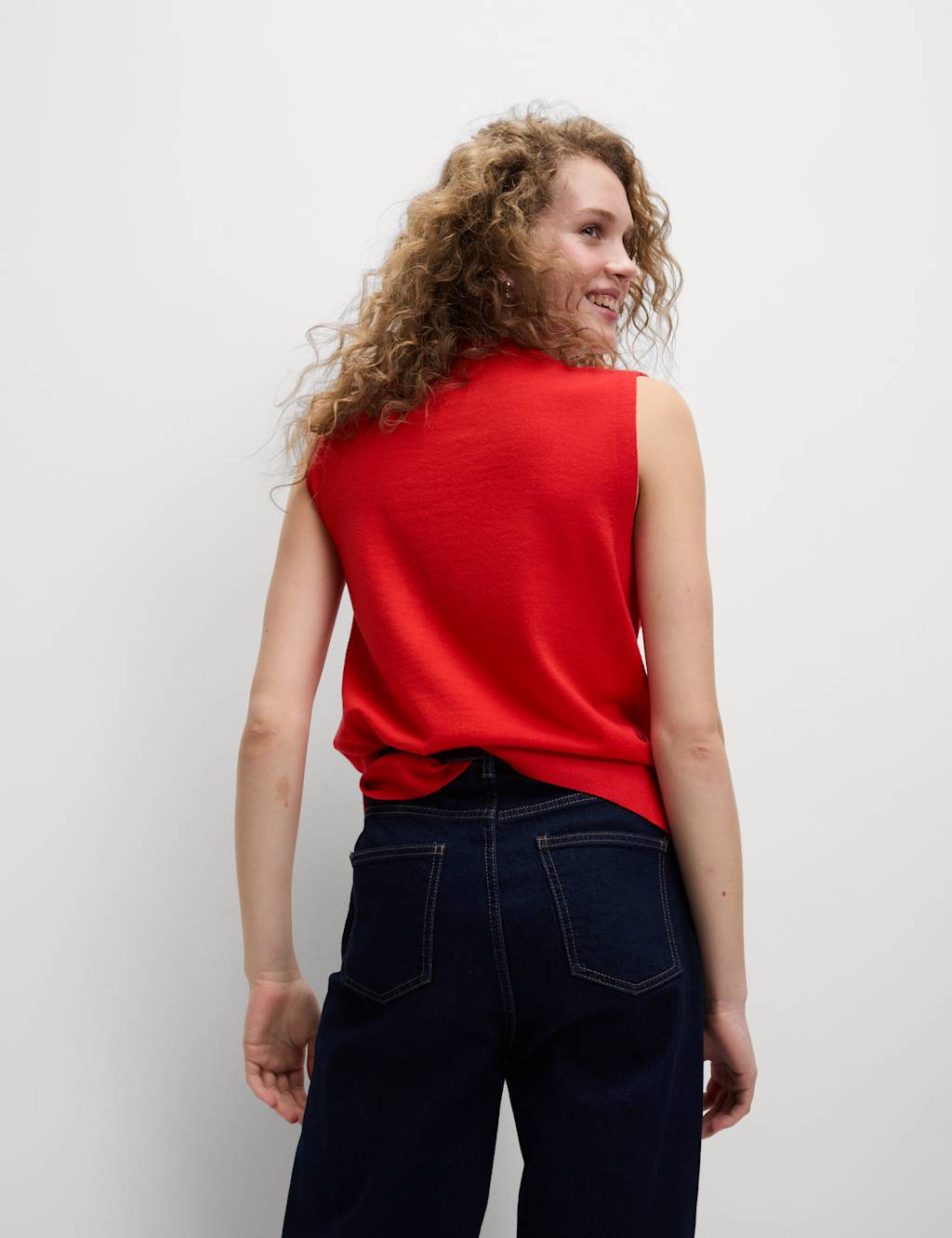 Pure Merino Wool Knitted Waistcoat 6 of 7