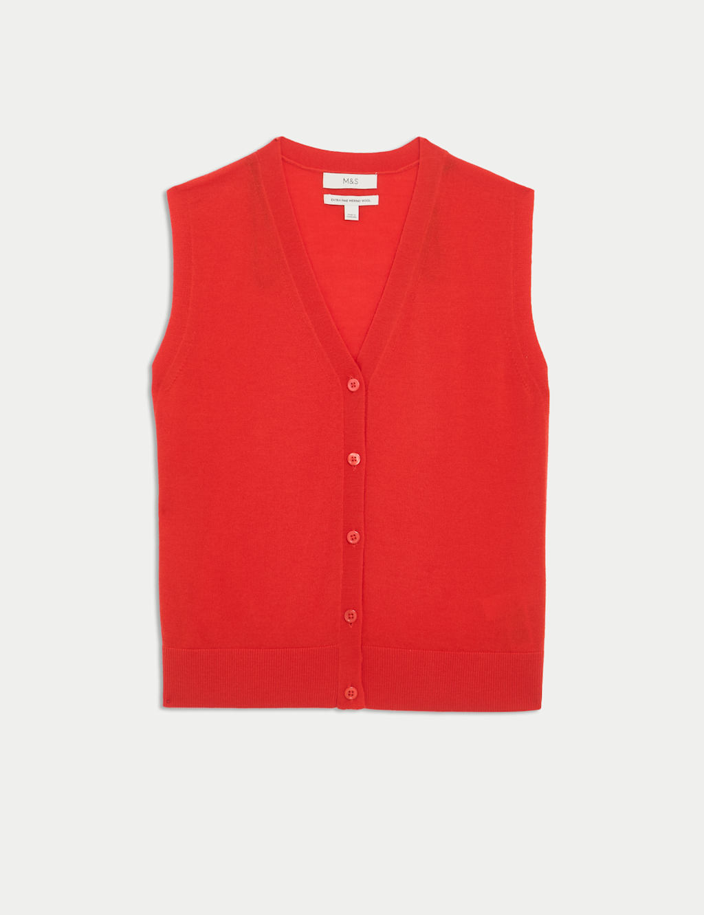 Pure Merino Wool Knitted Waistcoat 2 of 7