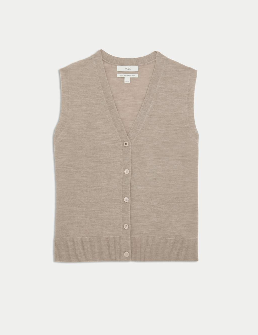 Pure Merino Wool Knitted Waistcoat 2 of 6