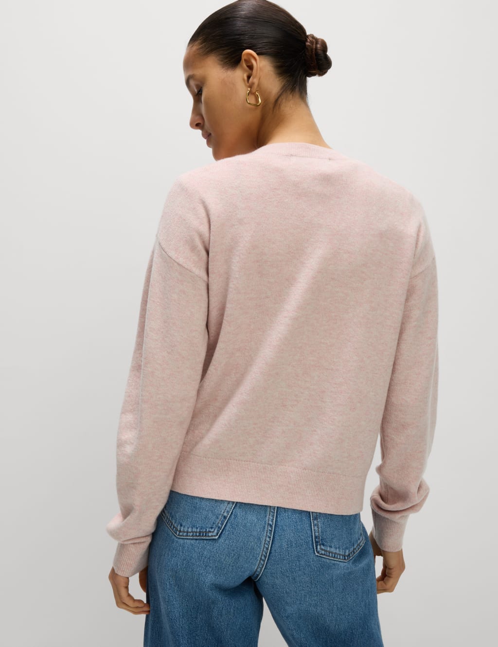 Air-Yarn Ribbed Crew Neck Cardigan 4 of 6
