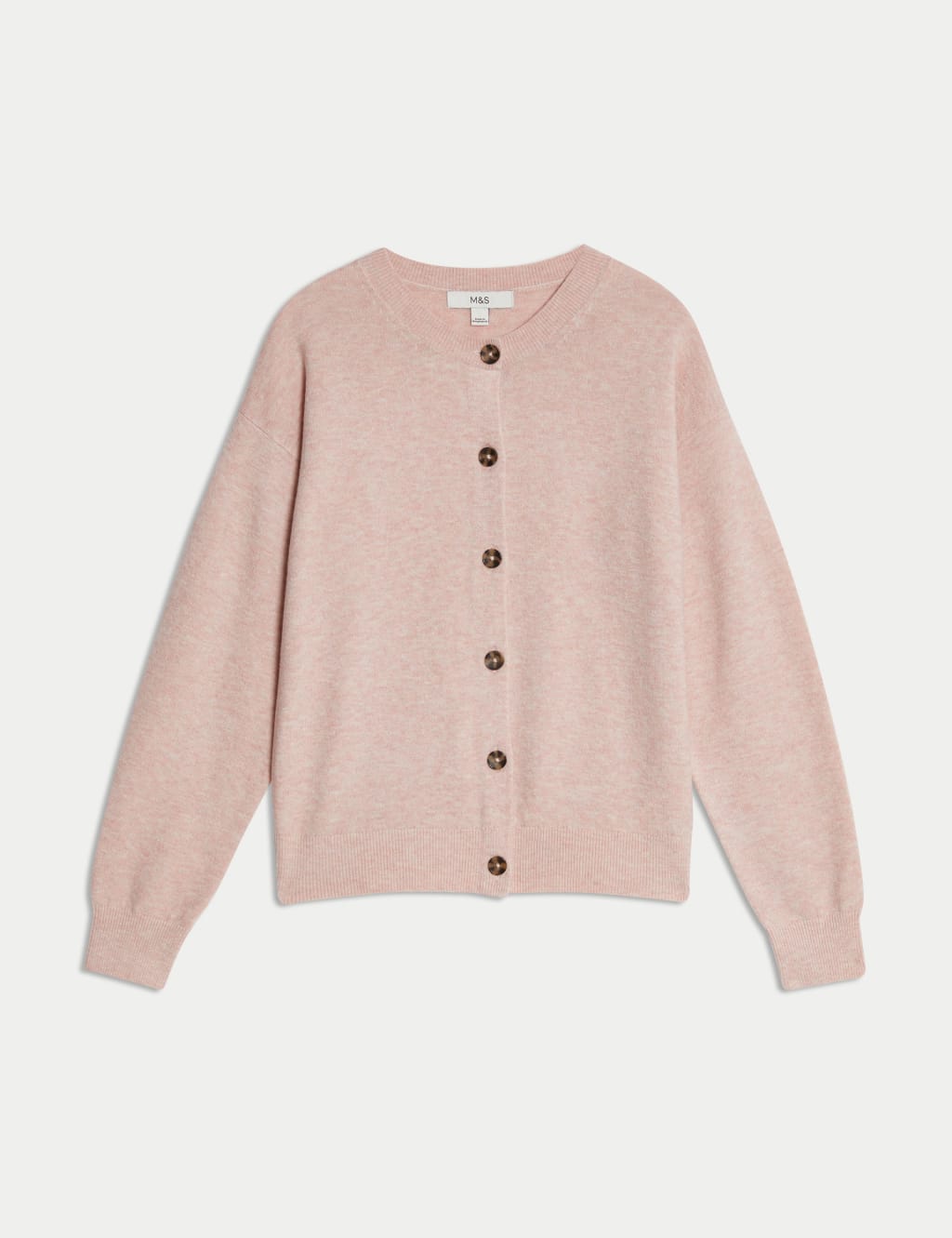 Air-Yarn Ribbed Crew Neck Cardigan 2 of 6