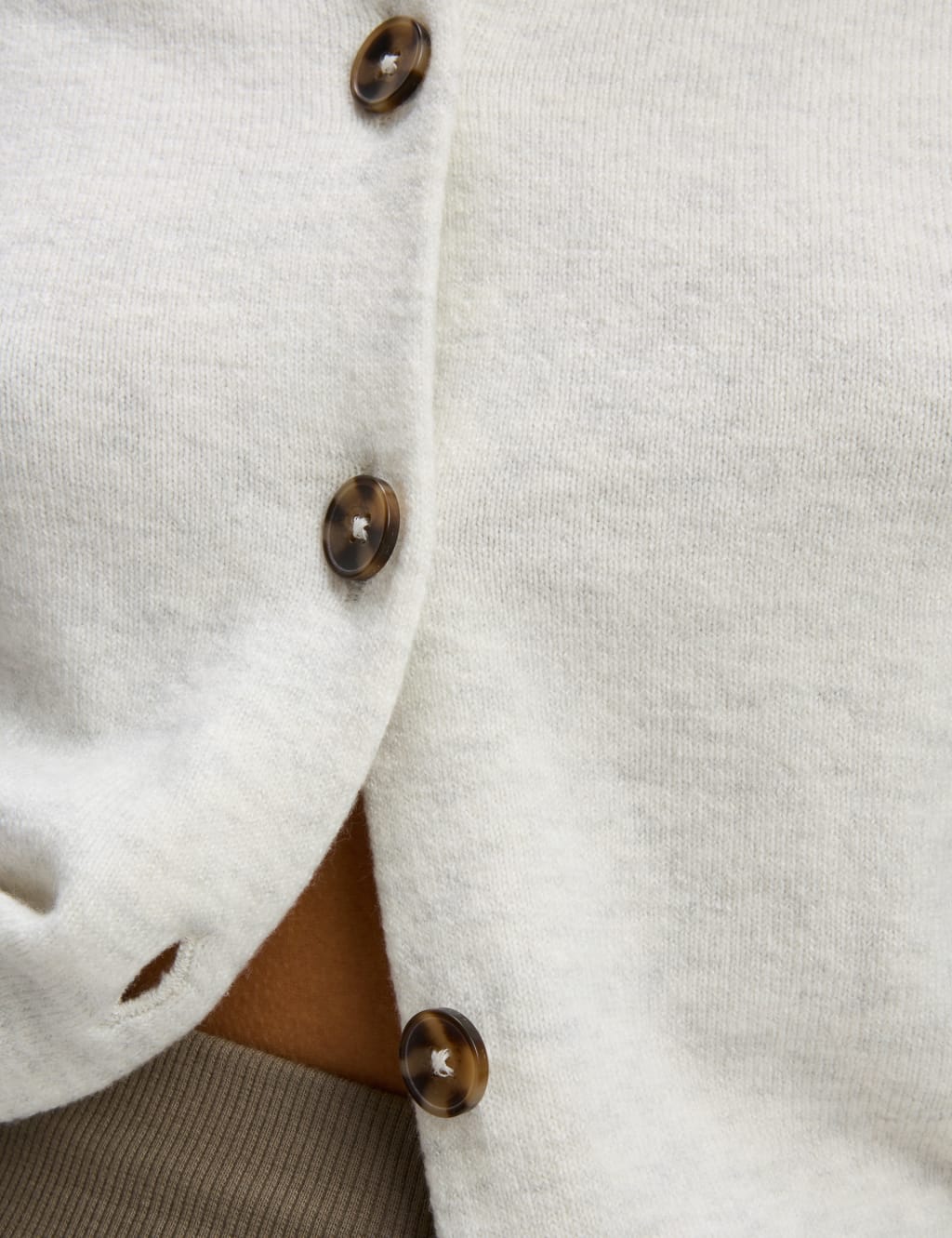 Air-Yarn Ribbed Crew Neck Cardigan 5 of 8