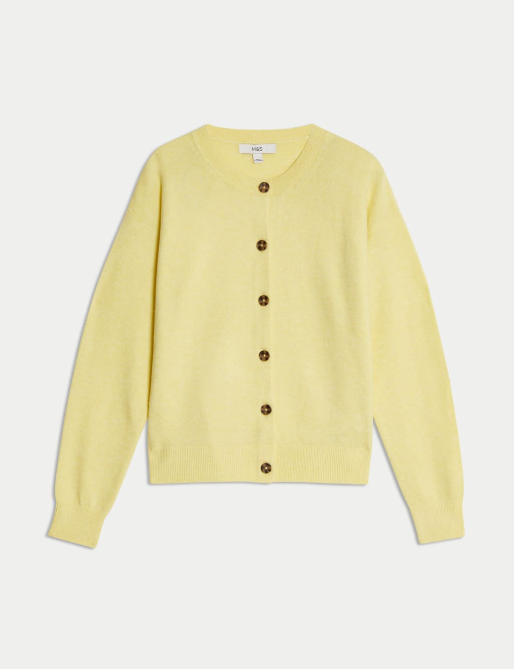 Air-Yarn Ribbed Crew Neck Cardigan 2 of 6
