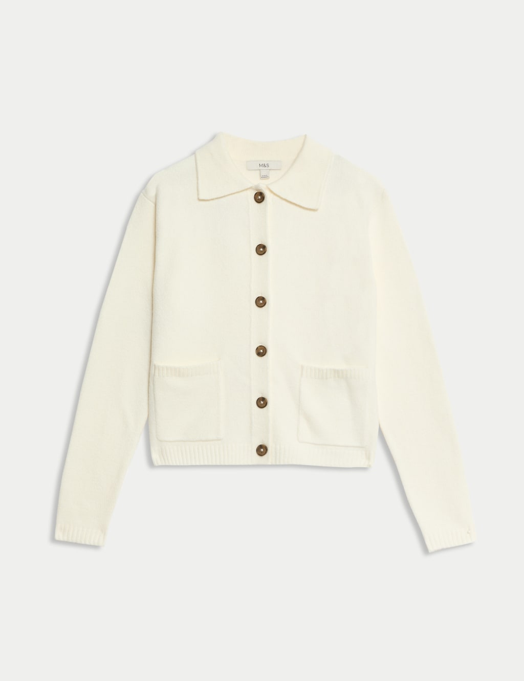 Collared Neck Relaxed Fit Knitted Jacket 2 of 6