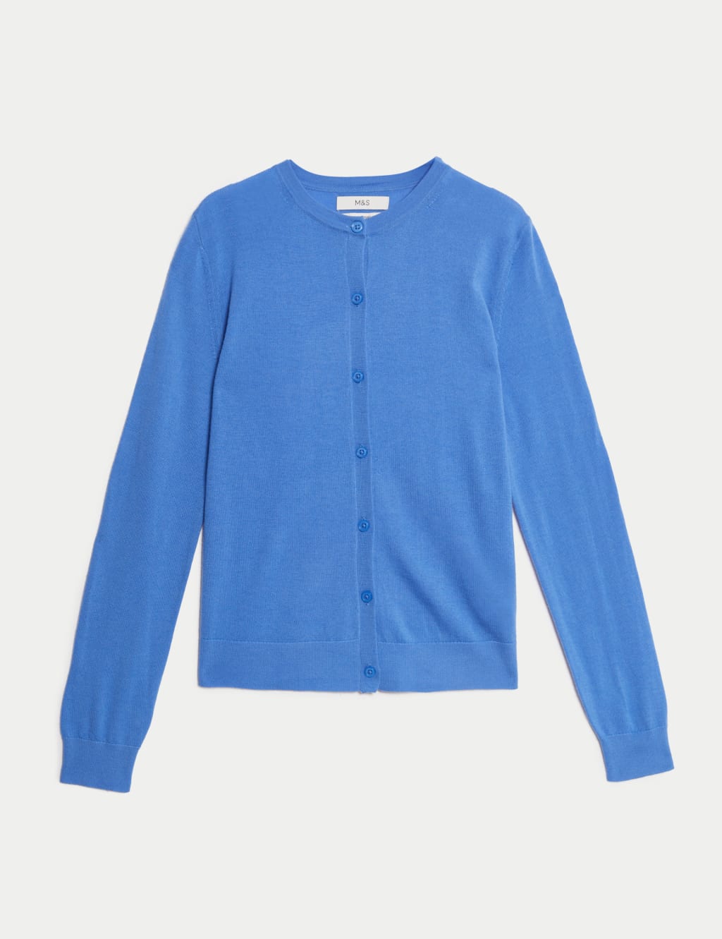 Pure Merino Wool Crew Neck Cardigan 2 of 5