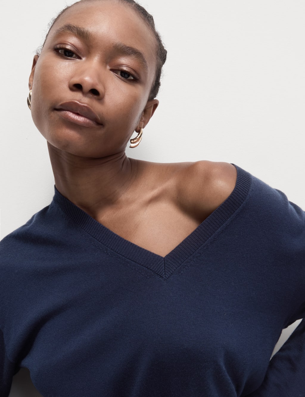 Pure Merino Wool V Neck Jumper M S Collection M S