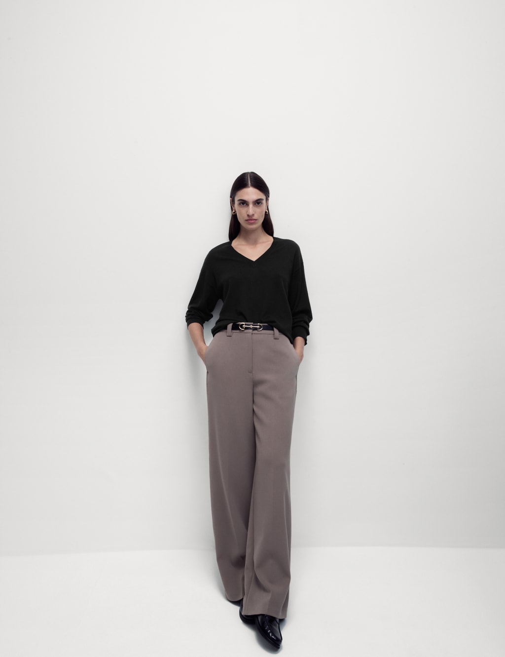 Pure Merino Wool V Neck Jumper M S Collection M S