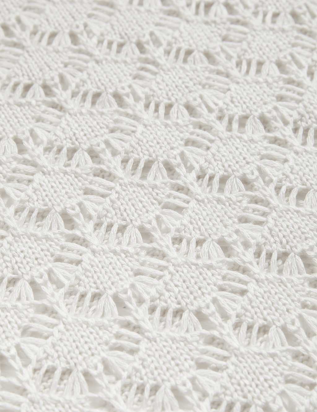 Pointelle Crew Neck Tipped Detail Knitted Top 8 of 8