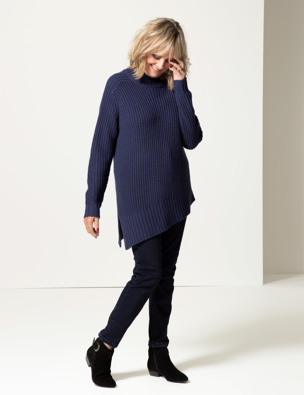 Marks and spencer longline jumpers sales
