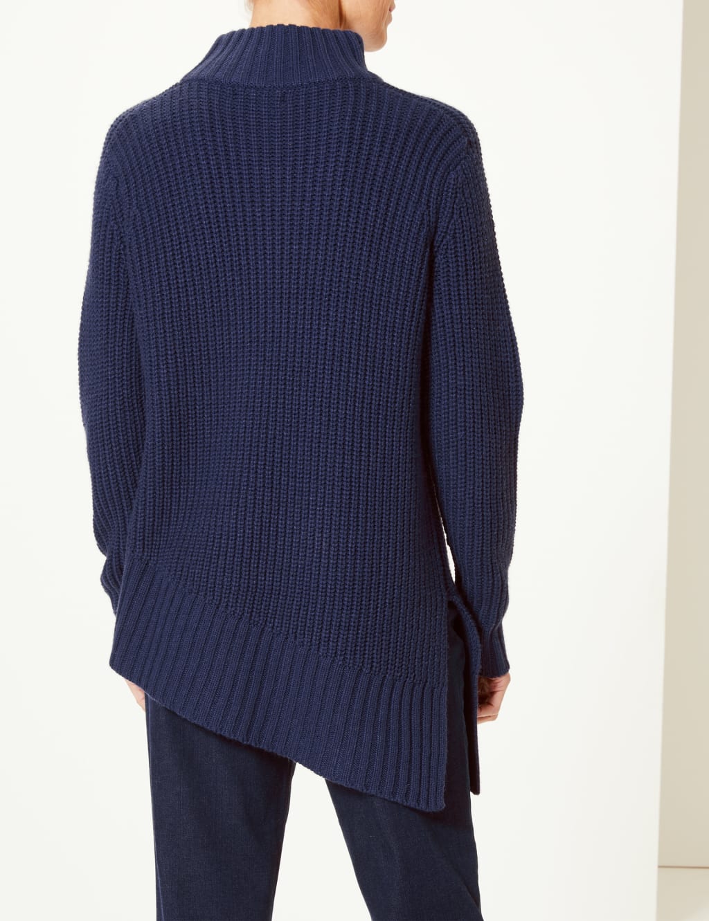 Textured Funnel Neck Longline Jumper 3 of 5