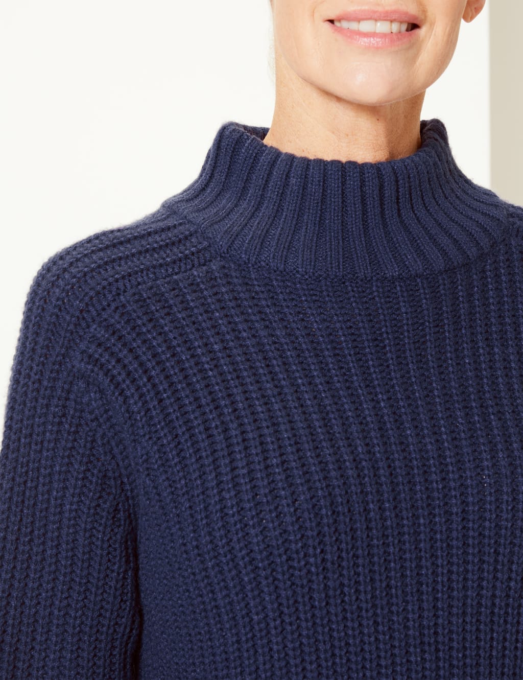 Textured Funnel Neck Longline Jumper 4 of 5