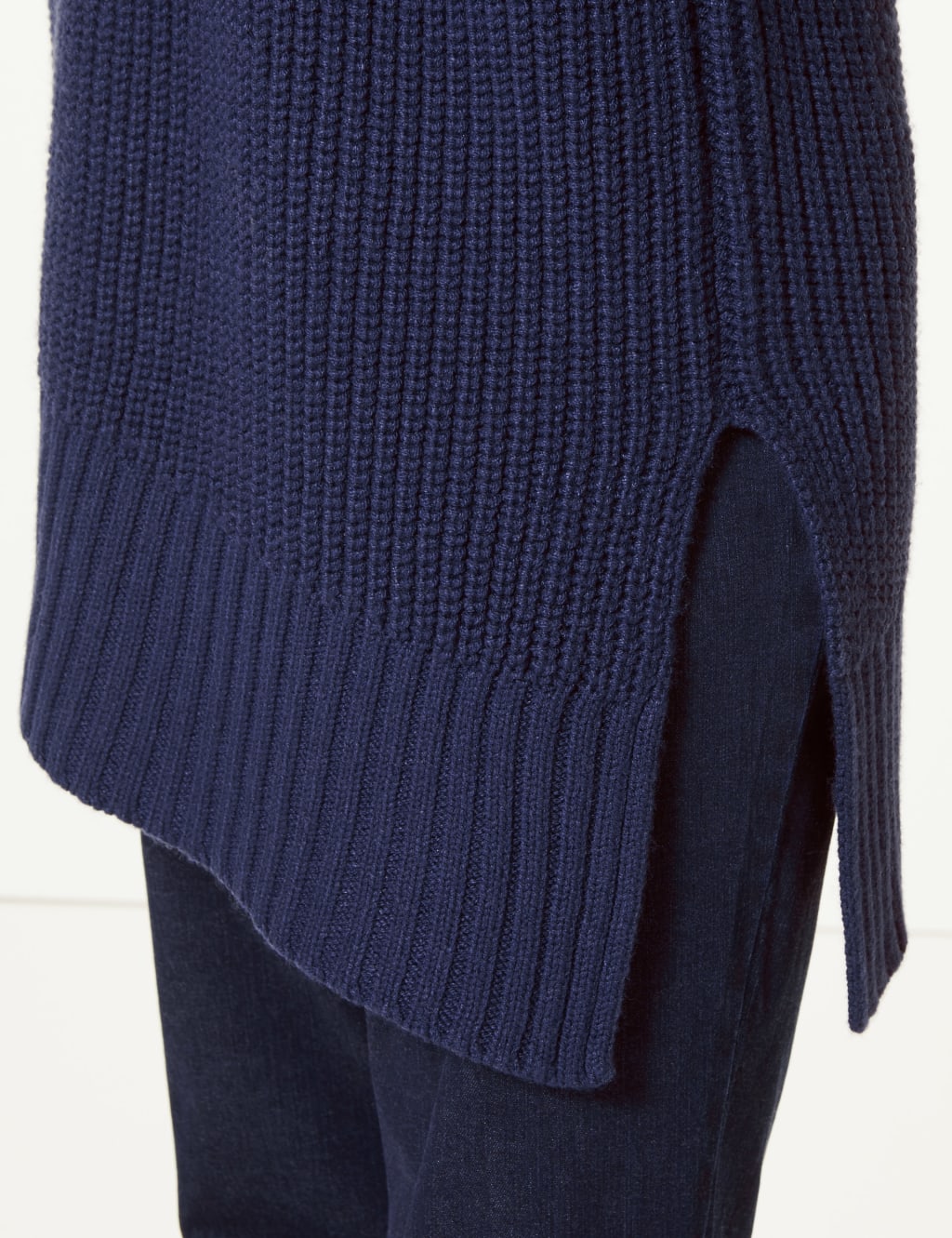 Textured Funnel Neck Longline Jumper 5 of 5