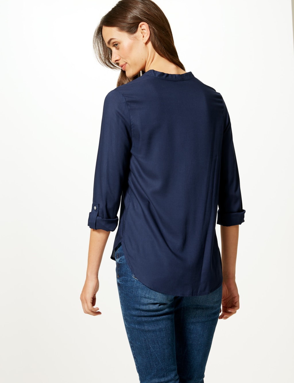 Notch Neck 3/4 Sleeve Blouse 4 of 4