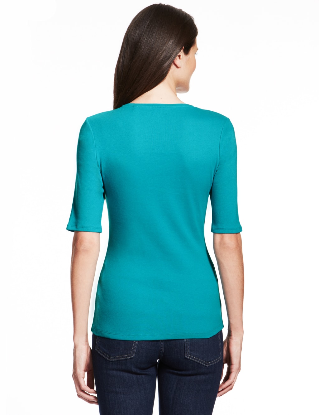 Pure Cotton Scoop Neck Half Sleeve T-Shirt 5 of 5