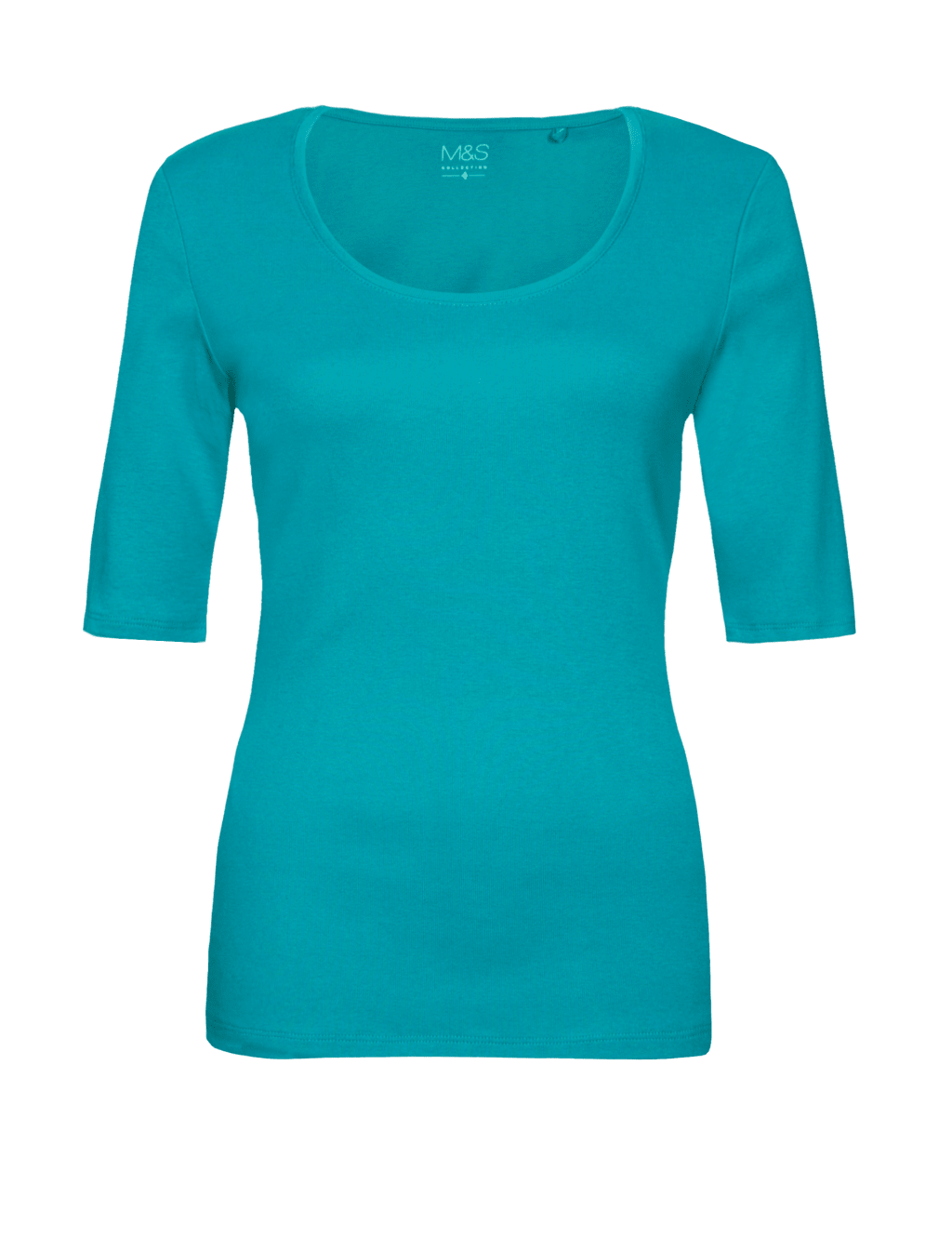 Pure Cotton Scoop Neck Half Sleeve T-Shirt 2 of 5