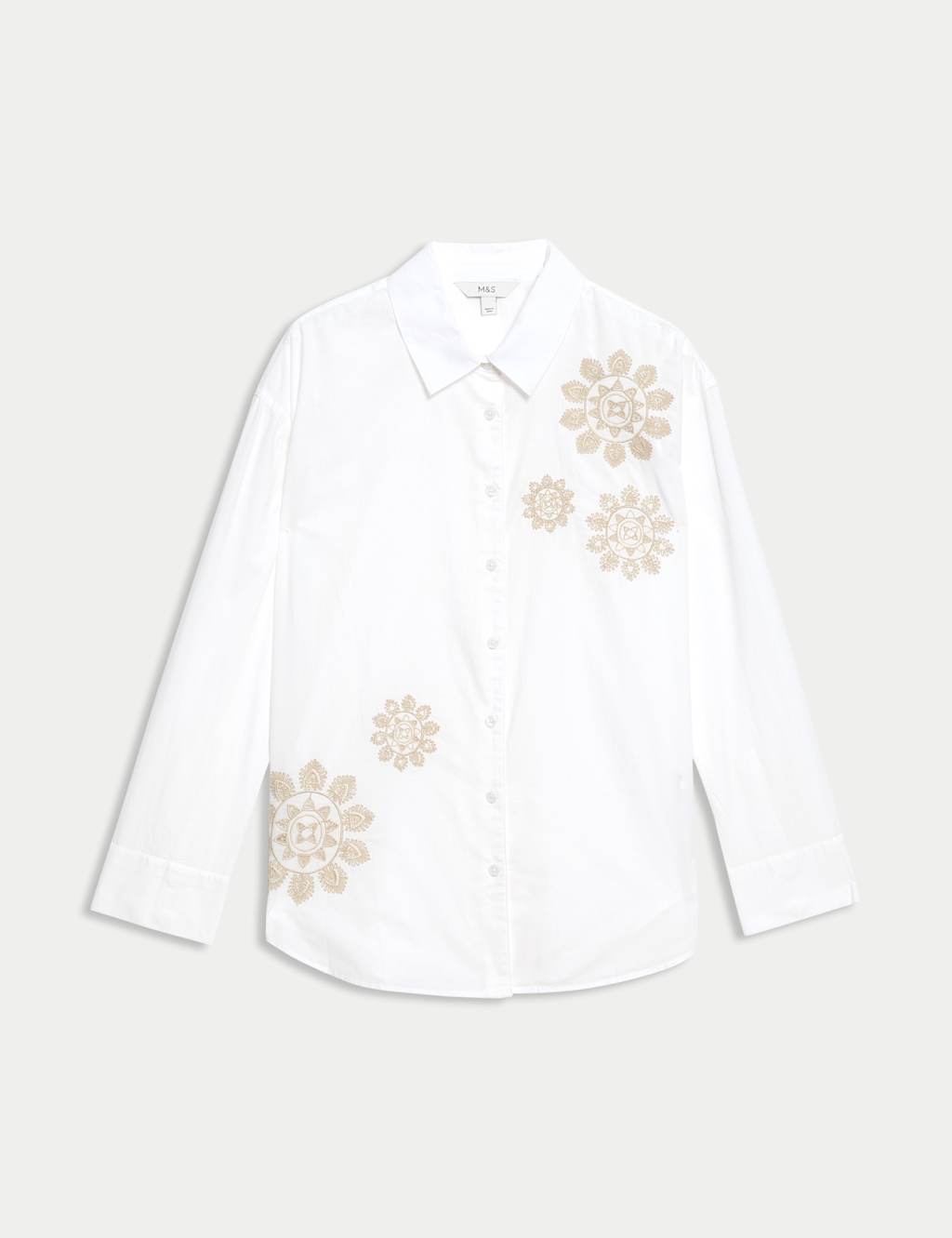 Pure Cotton Embroidered Collared Shirt 2 of 5