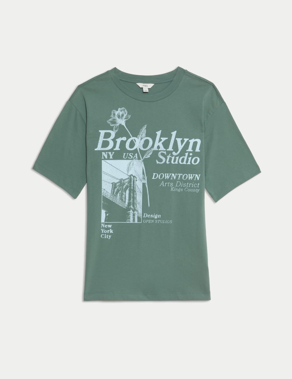 Pure Cotton Printed Oversized Graphic T-Shirt 2 of 4