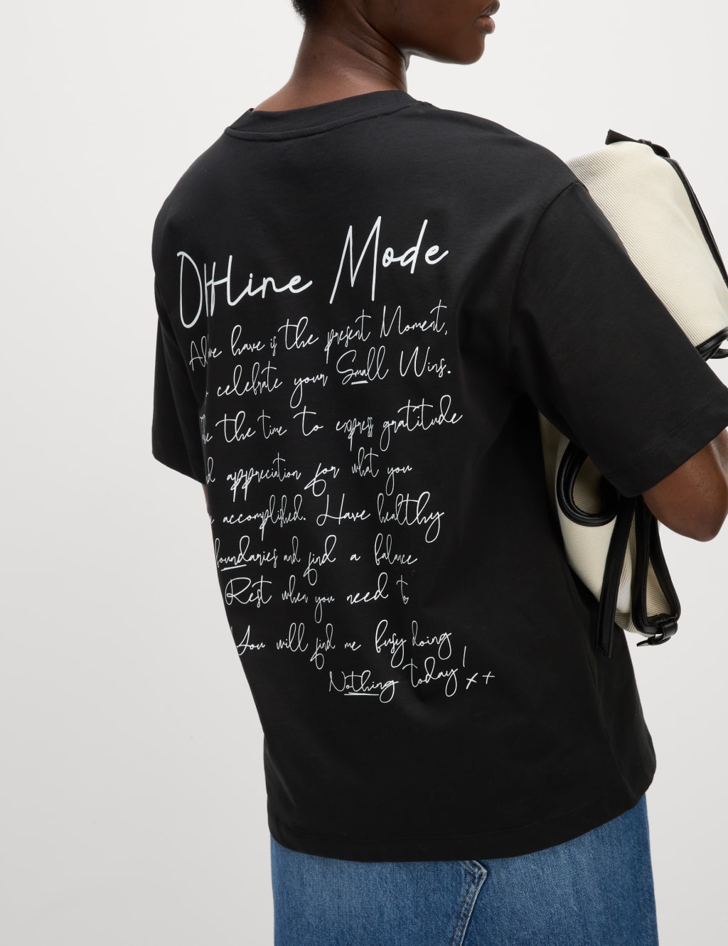 Pure Cotton Printed Oversized Graphic T-Shirt 5 of 6
