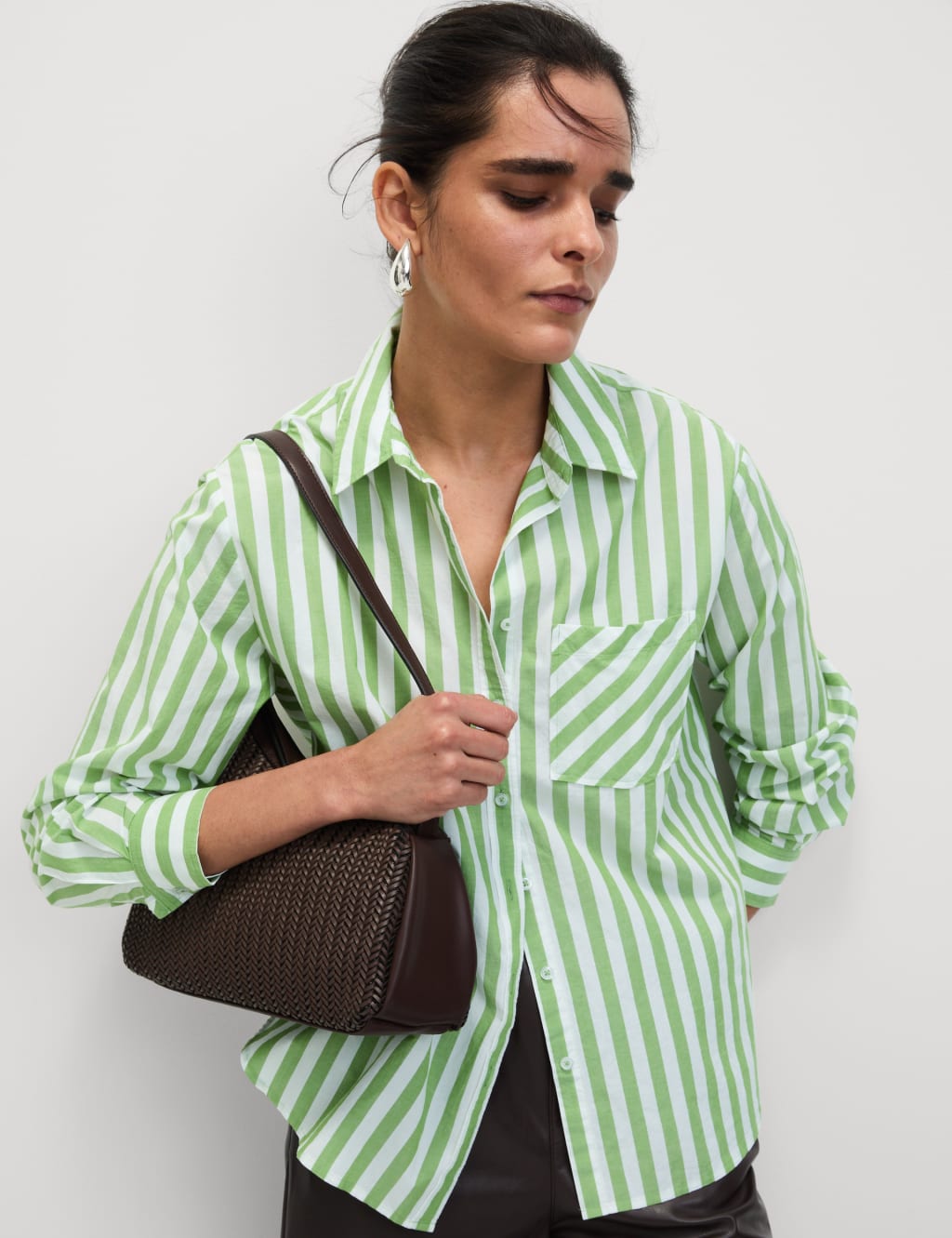 Pure Cotton Striped Collared Shirt 4 of 6