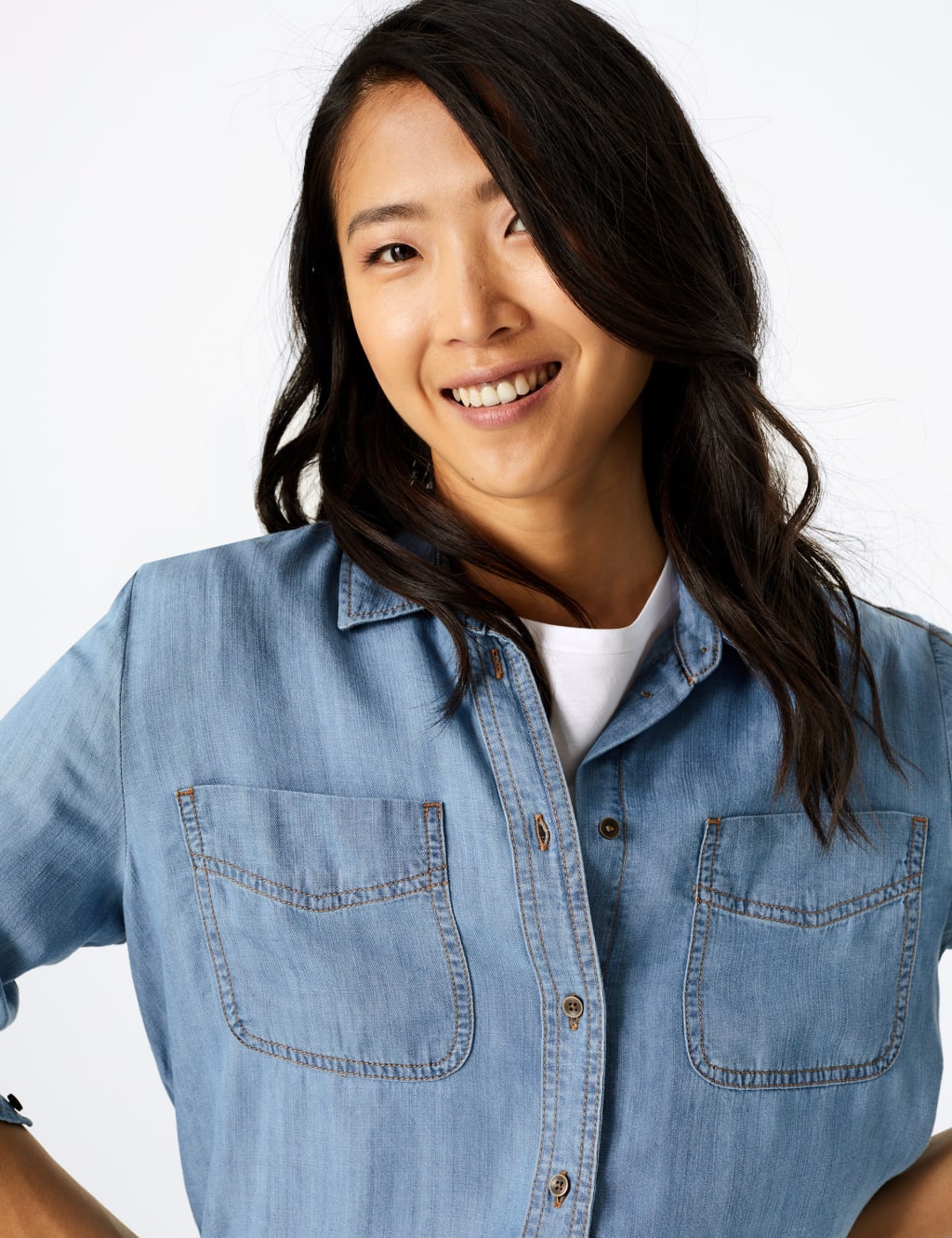Tencel ™ Denim Patch Pocket Shirt 3 of 4