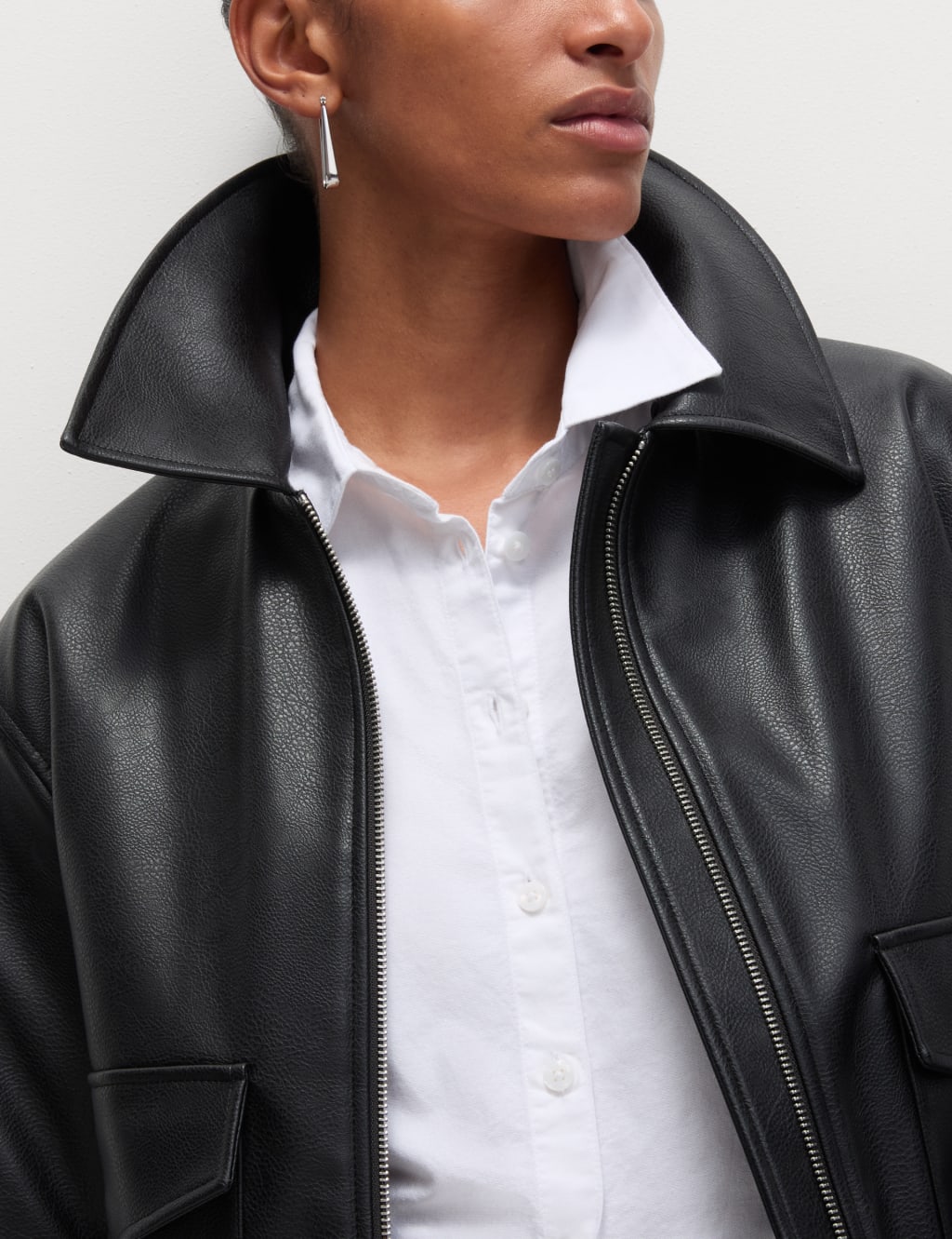 Pure Cotton Collared Oversized Shirt 5 of 6