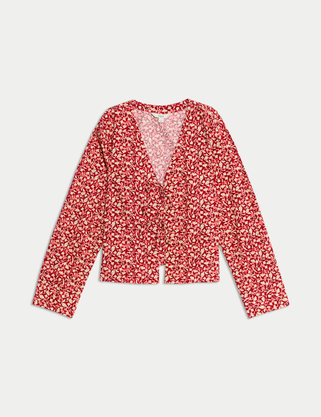 Pure Cotton Printed Tie Front Top 2 of 6