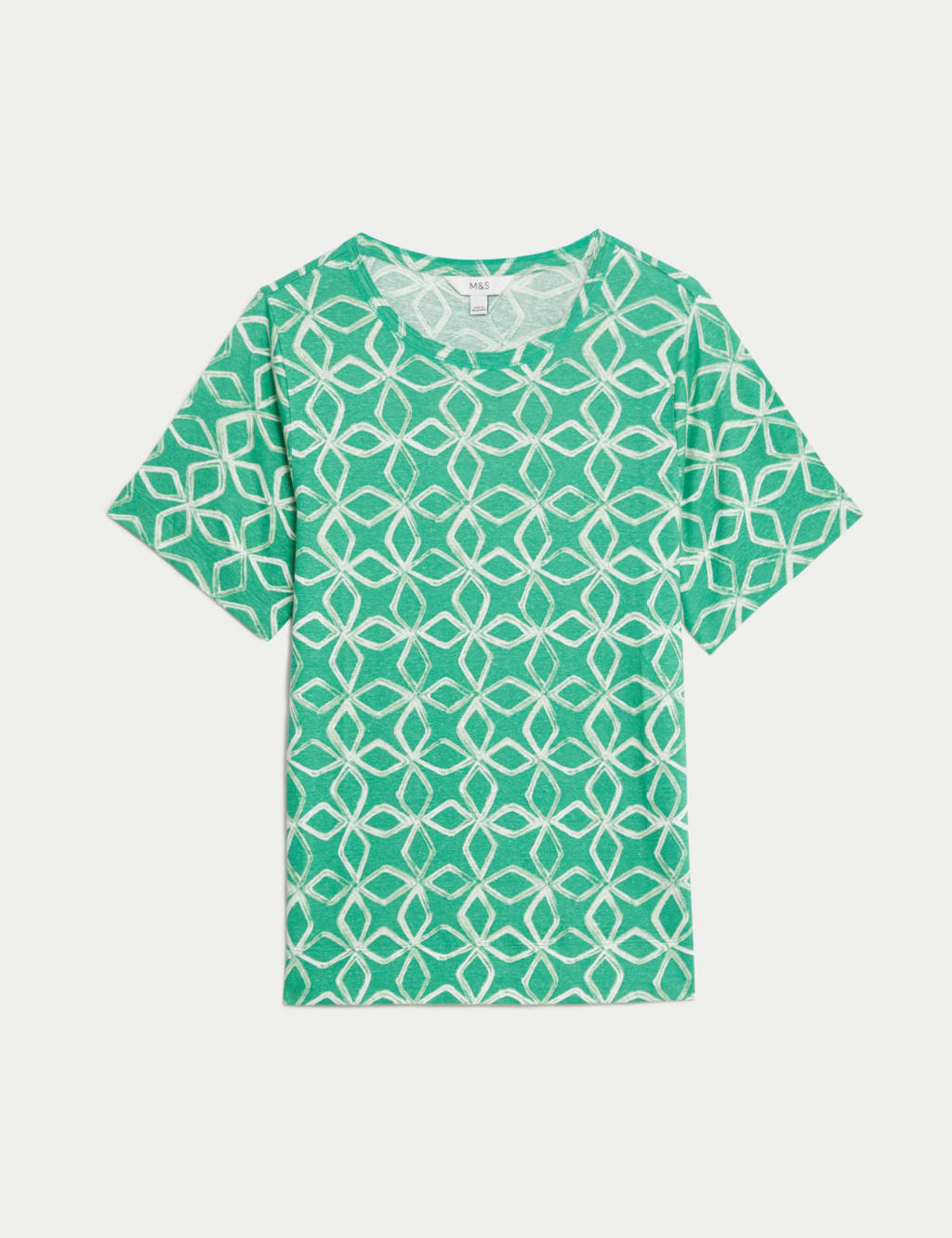 Linen Blend Printed Top 1 of 1