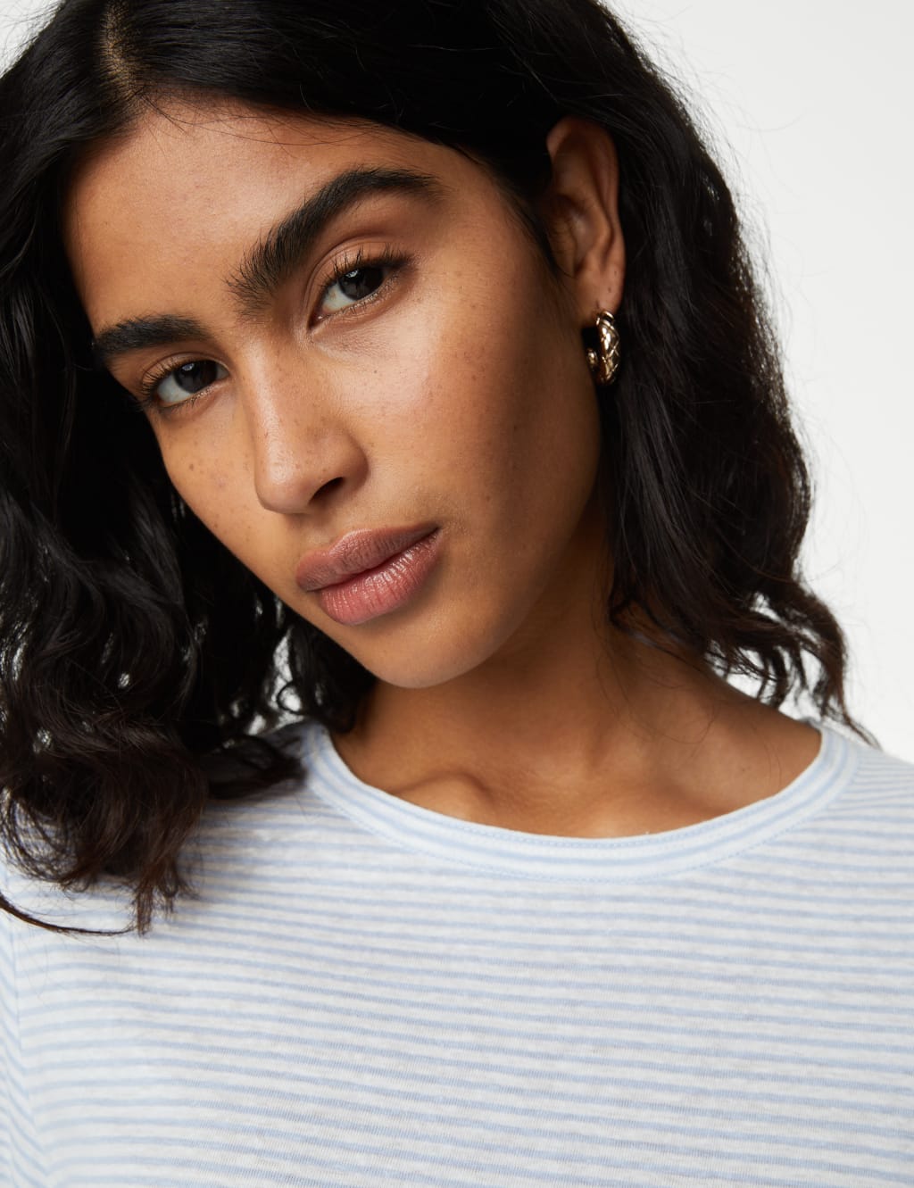 Linen Blend Striped T-Shirt 4 of 5