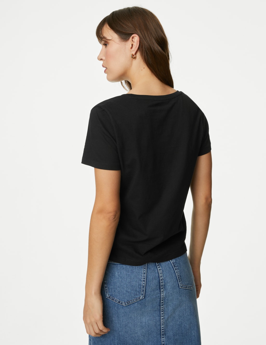 2pk Pure Cotton V Neck T Shirts