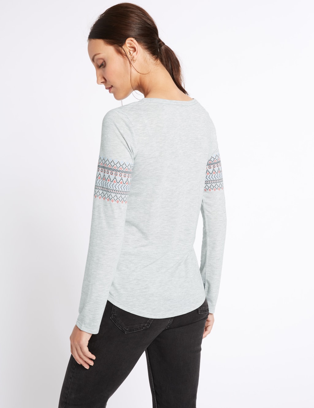 Fairisle Print Long Sleeve T-Shirt 4 of 5