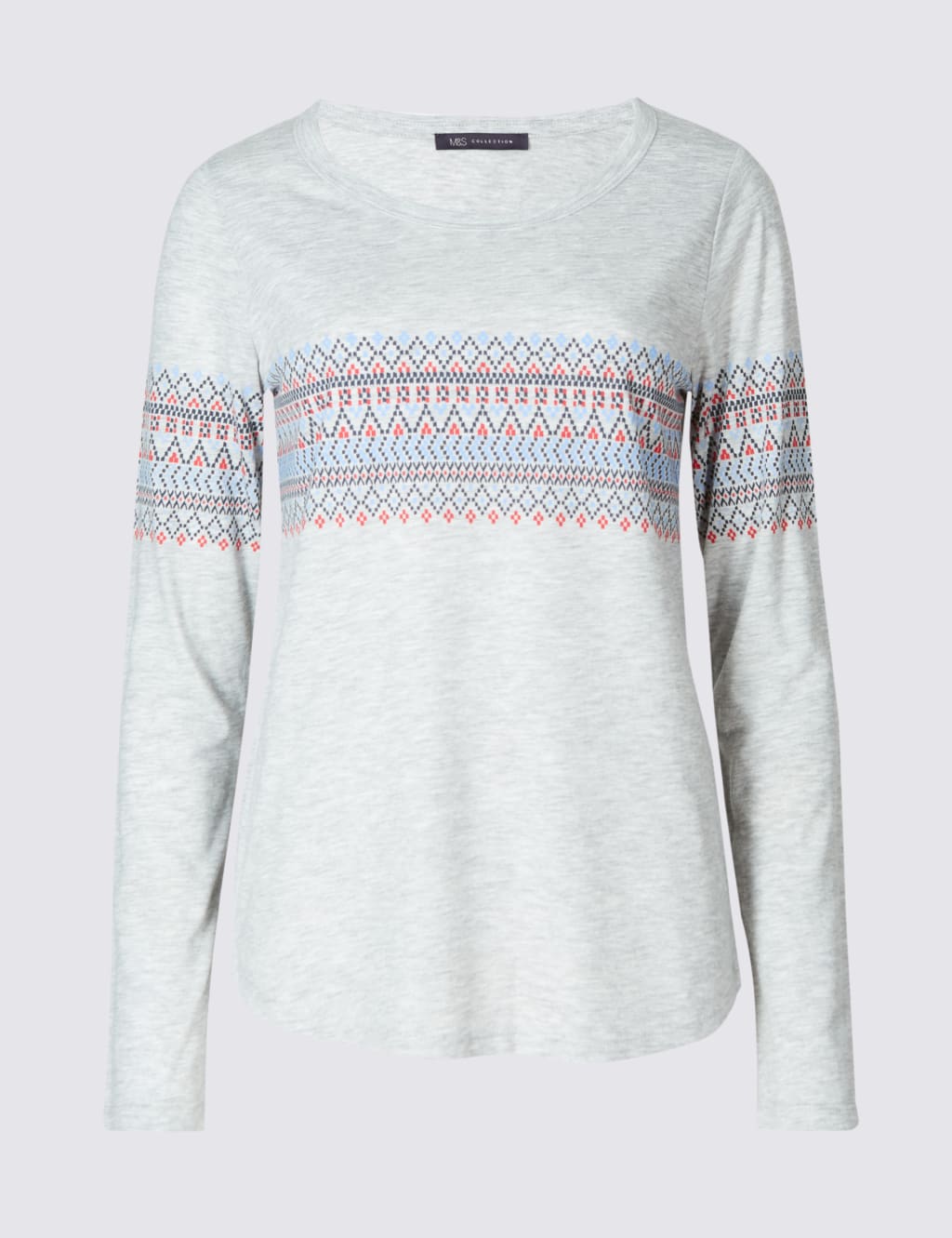 Fairisle Print Long Sleeve T-Shirt 2 of 5