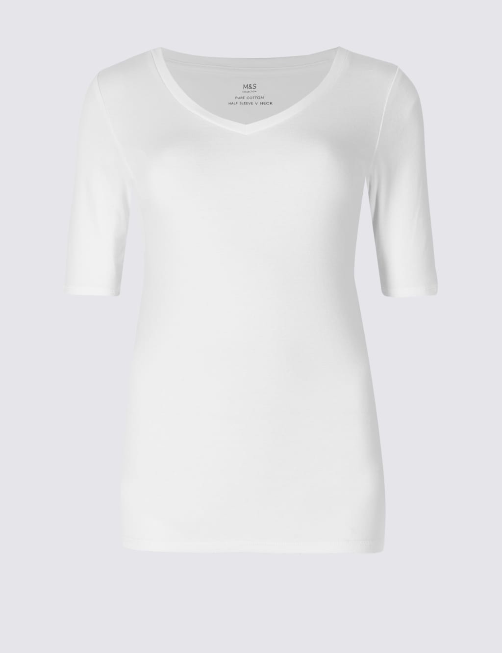 Pure Cotton V-Neck Half Sleeve T-Shirt 2 of 4