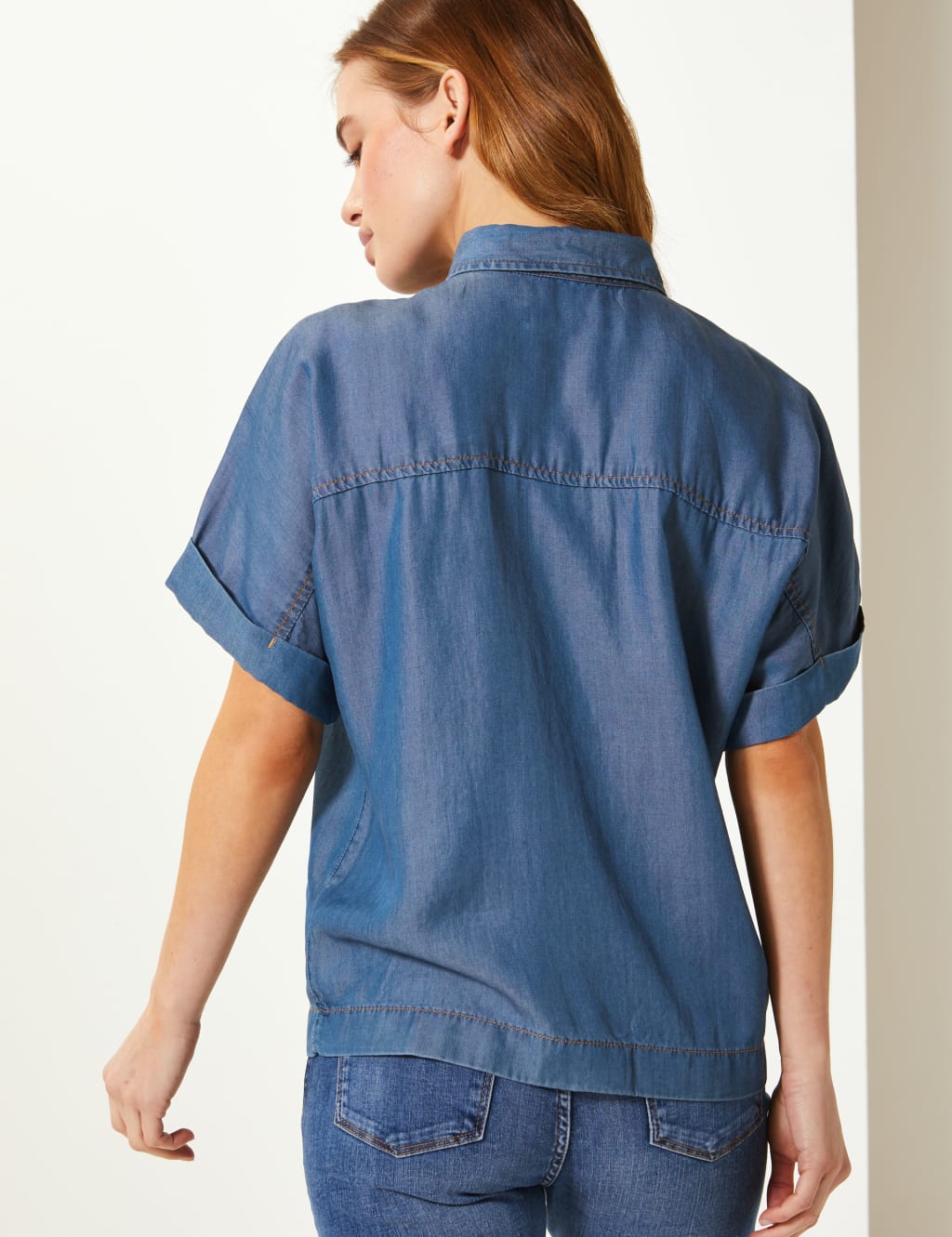 PETITE Button Detailed Patch Pocket Shirt 4 of 4