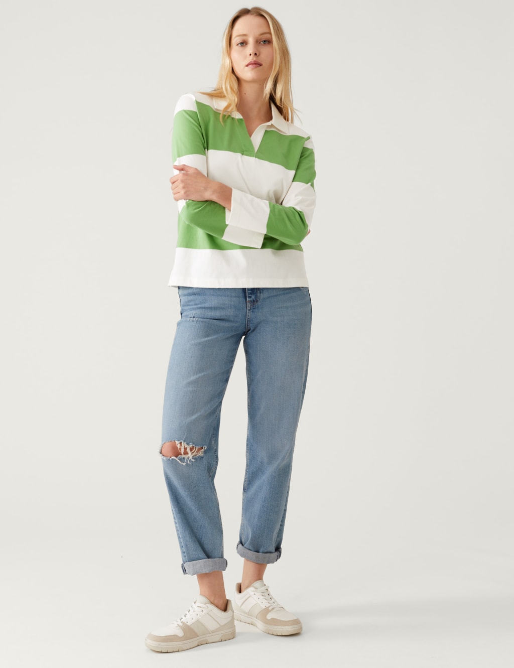 Pure Cotton Striped Rugby Top 3 of 5