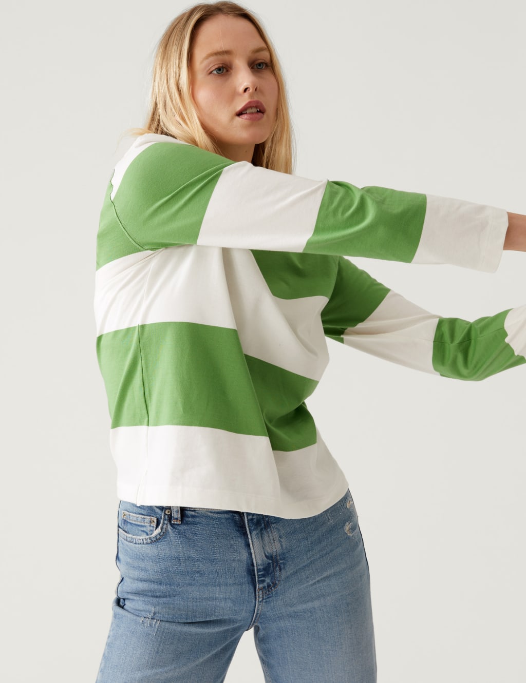 Pure Cotton Striped Rugby Top 5 of 5