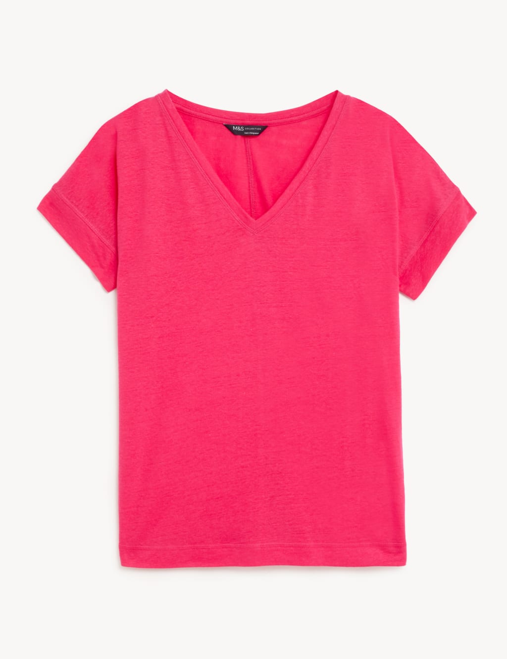 Linen Rich V-Neck T-Shirt 2 of 5