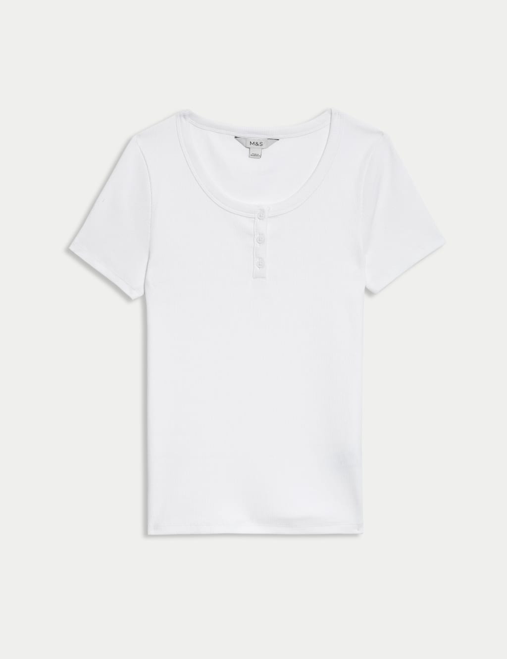 Cotton Rich Short Sleeve Henley Top 2 of 5