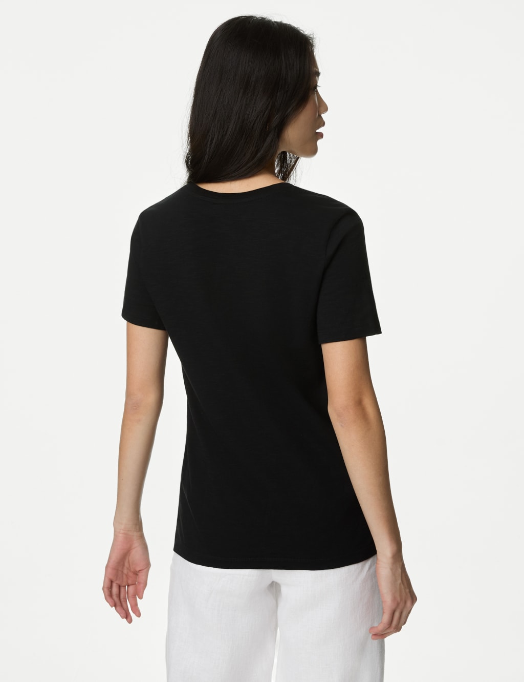 2pk Pure Cotton V-Neck Relaxed T-Shirts 5 of 5