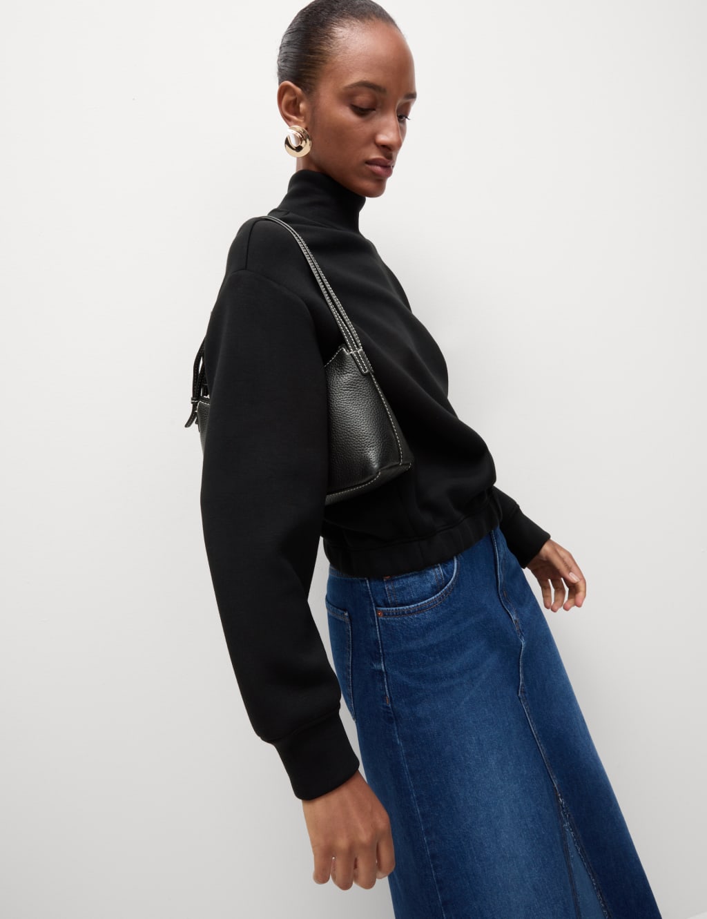 High Neck Sweatshirt M S Collection M S