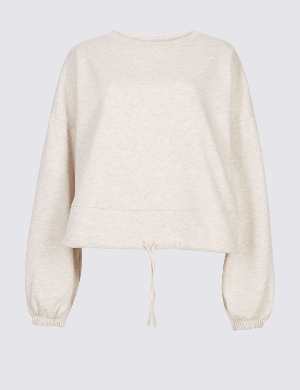 Cotton Blend Cropped Sweatshirt 2 of 4
