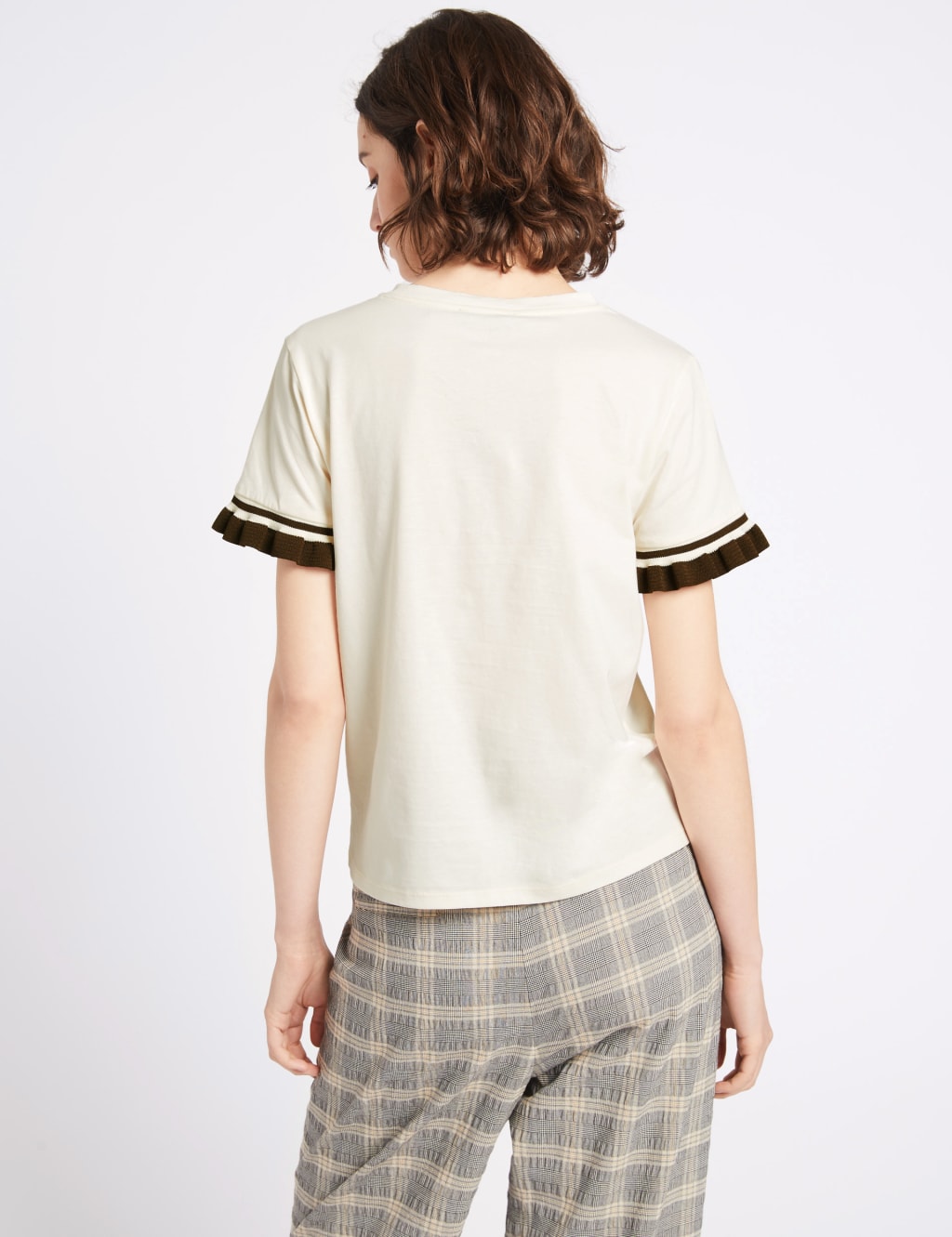 Pure Cotton Frill Short Sleeve Top 4 of 5