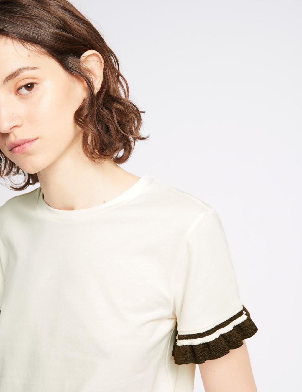 Pure Cotton Frill Short Sleeve Top 5 of 5