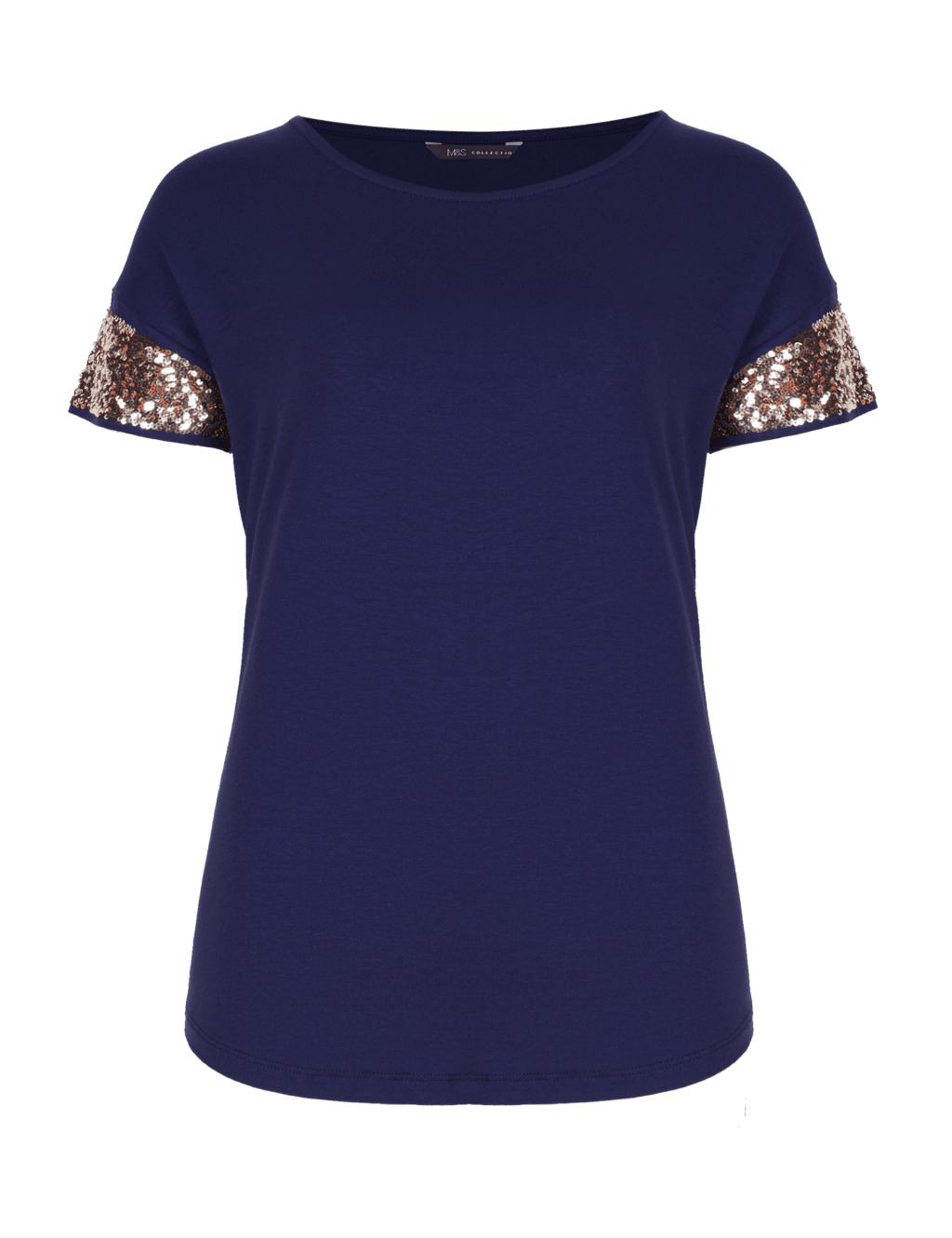 Sequin Short Sleeve Jersey Top 2 of 4