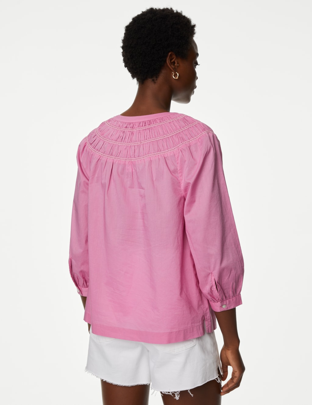 Pure Cotton Smocked Detail Top 5 of 5