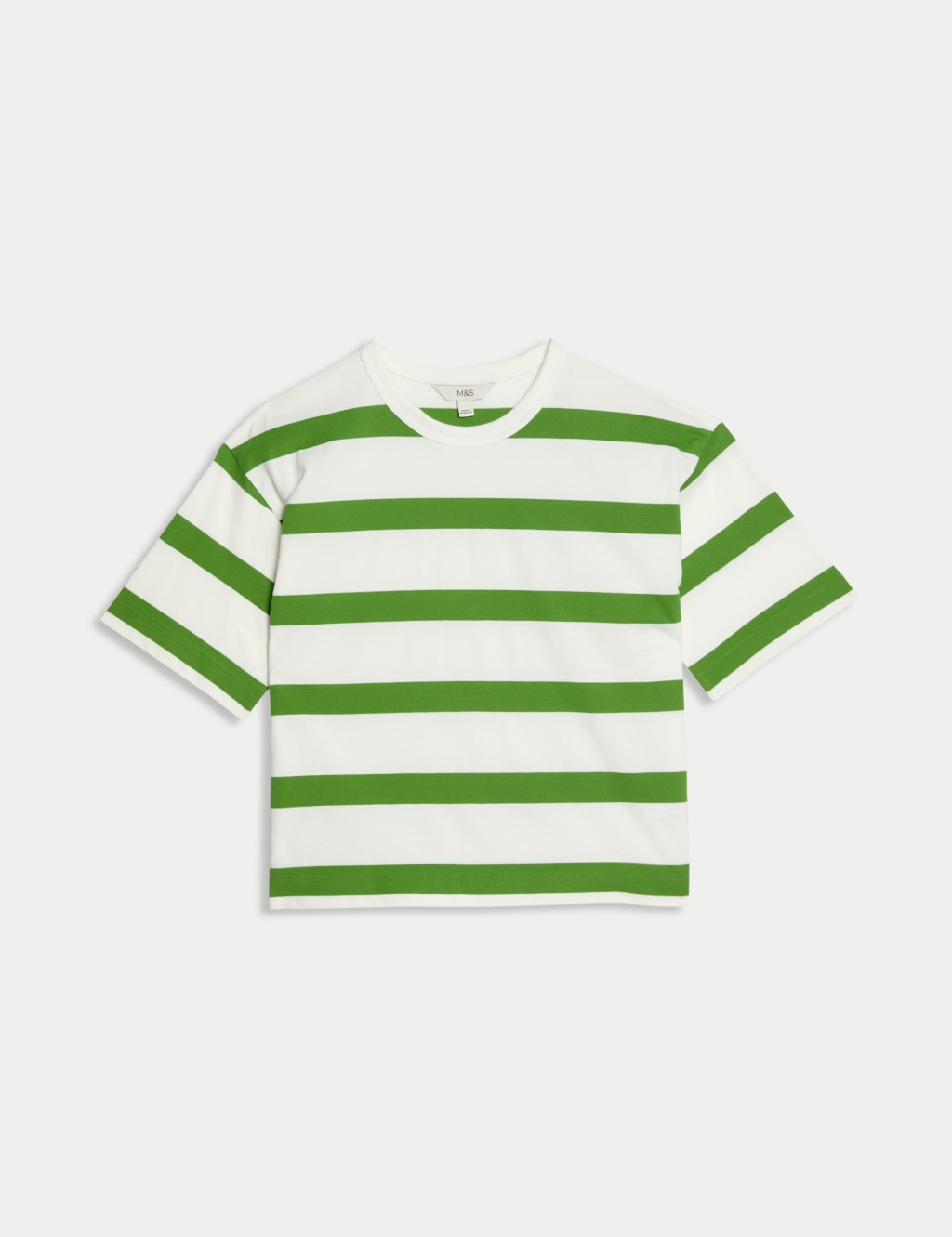 Pure Cotton Striped Boxy T-Shirt 2 of 6
