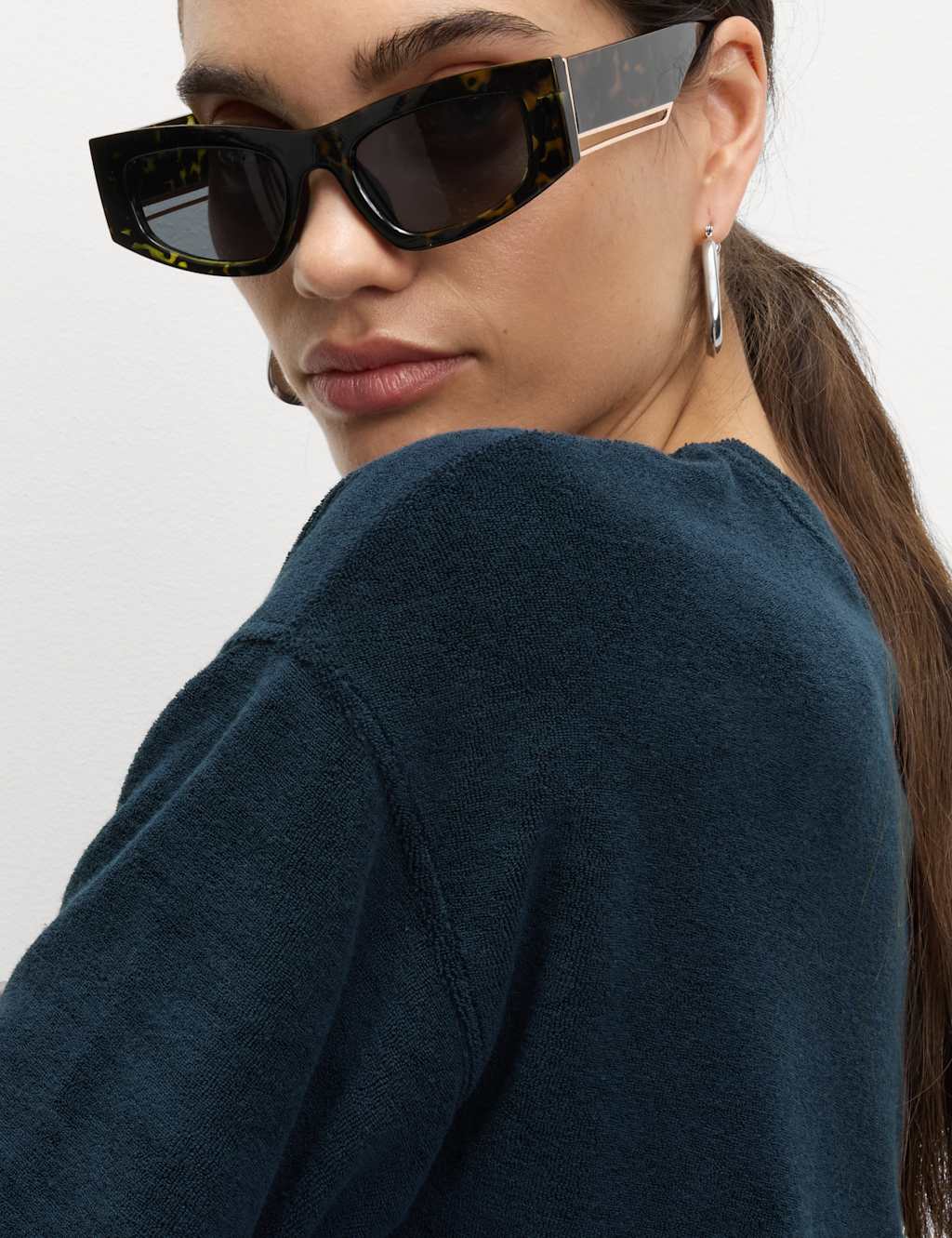 Cotton Rich Towelling Cropped Top 4 of 5