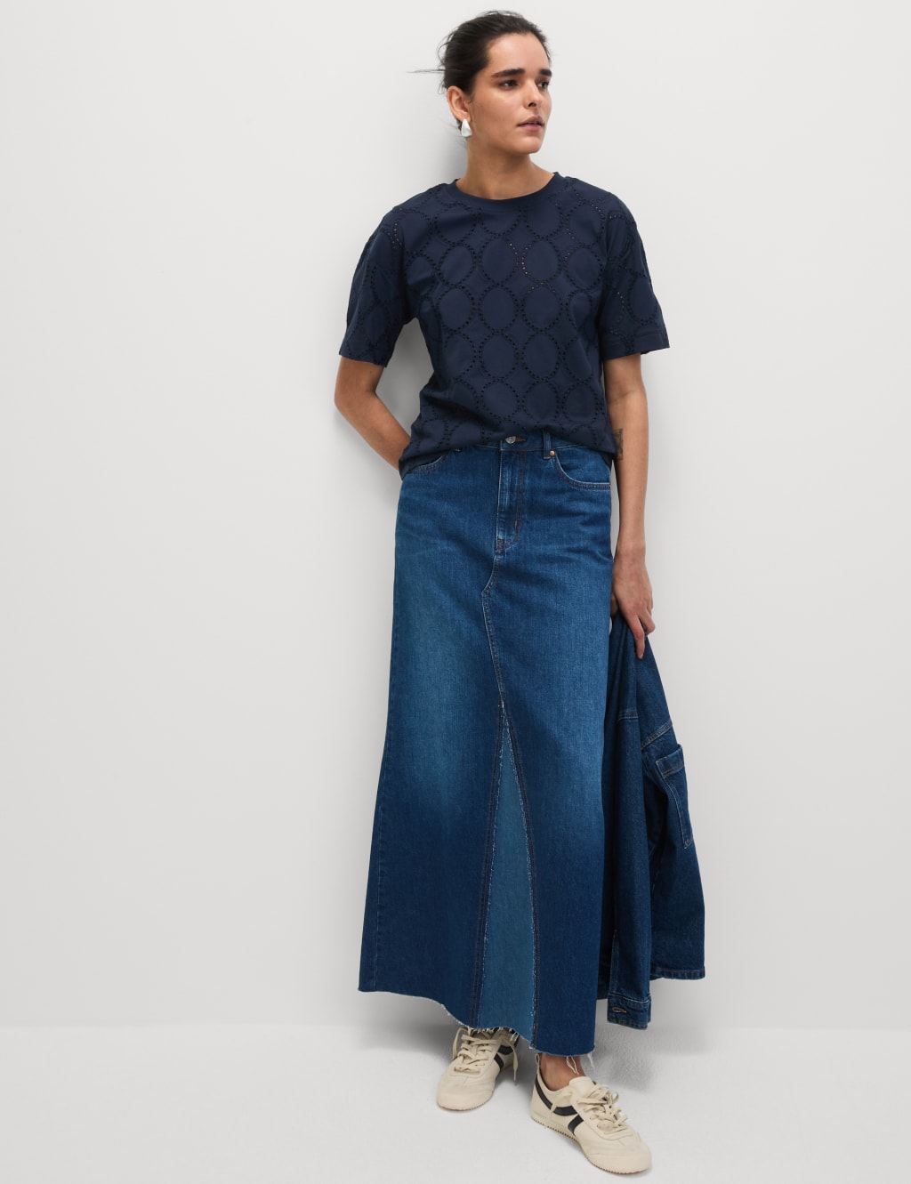 Cotton Rich Broderie T-Shirt 3 of 6