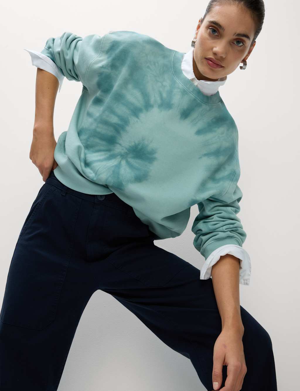 Pure Cotton Ombre Cropped Sweatshirt 5 of 5